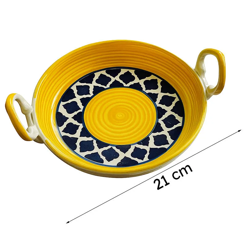 Alkina Ceramic Platter Yellow - Set of Two media 6