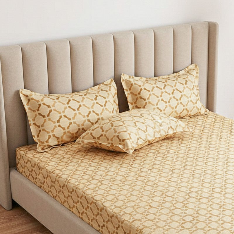 Ulrika Neva Cotton Bedsheet (Brown) - 200 TC media 3