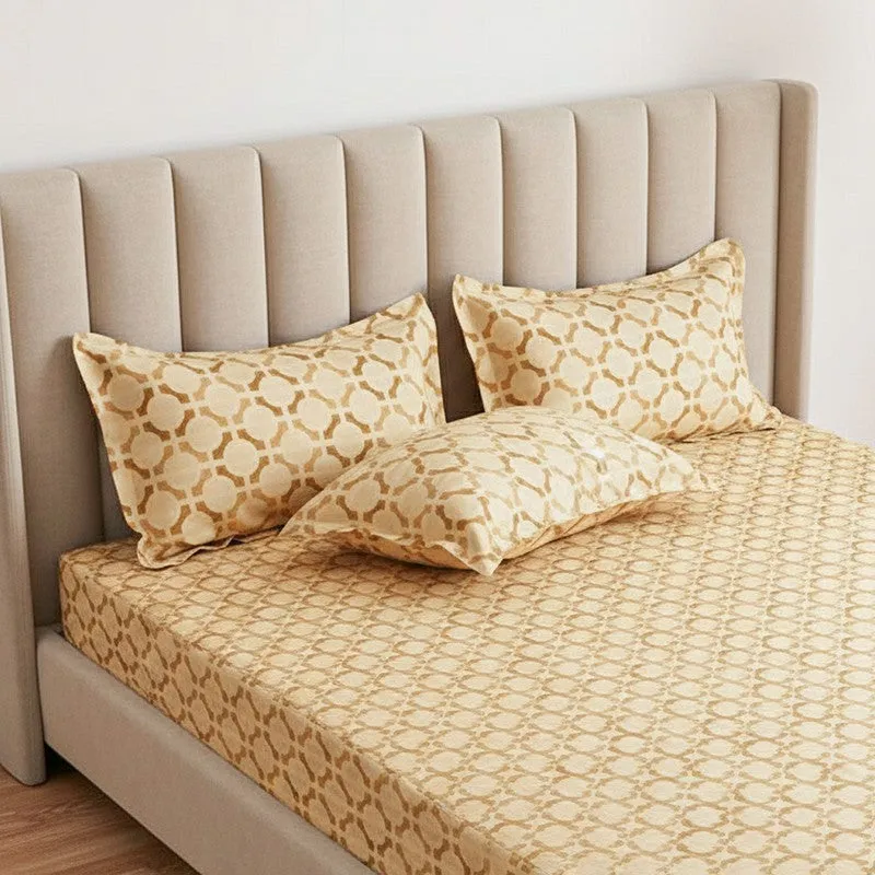 Ulrika Neva Cotton Bedsheet (Brown) - 200 TC media 3