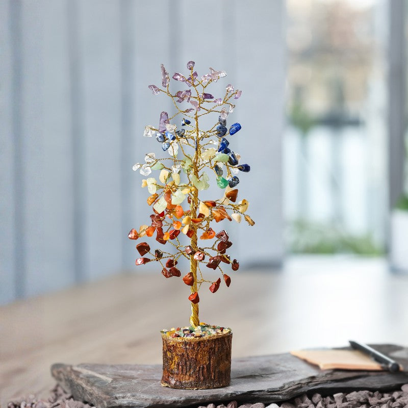 Seven Chakra Gemstone Tree Decorative Showpiece media 3