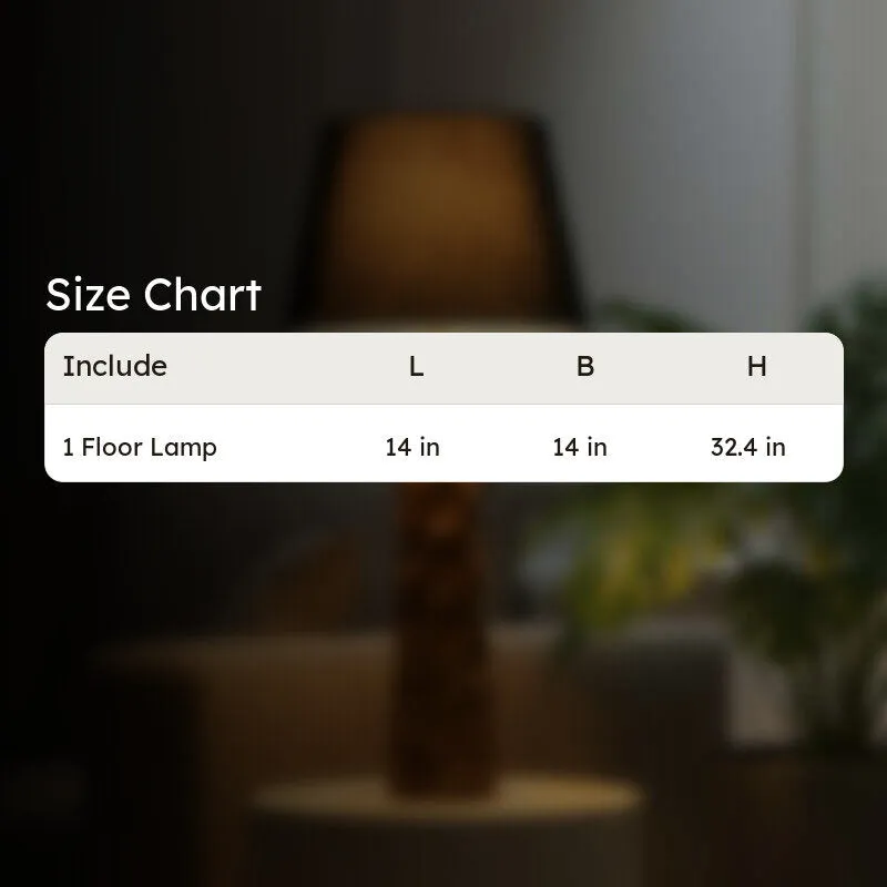 Sculpted Black Mango Wood Floor Lamp media 11
