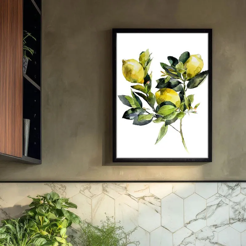 Lemon Luxe Archival Canvas Wall Art - Black media 3