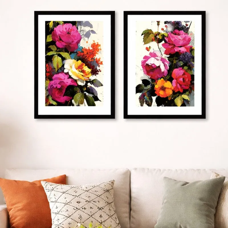 Vibrant Rosa Wall Art With Frame - Set Of Two media 3