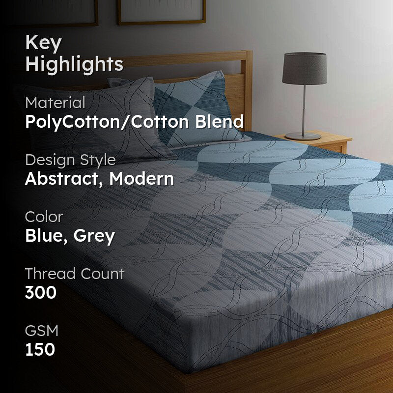 Jasper Geometric Bedsheet - 150 GSM media 2