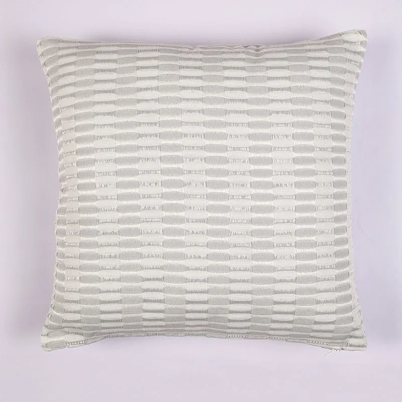Niamh Cotton Cushion Cover (Grey) - Set Of Two media 3