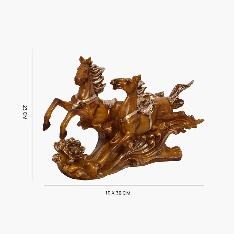Galloping Horses Polyresin Showpiece media 6