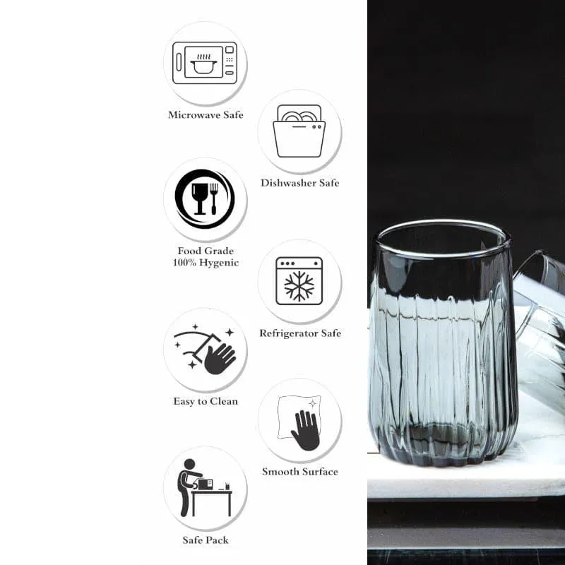 Pasabahce Aspen Glass Tumbler (Grey) (135 ml ) - Set Of Six media 7