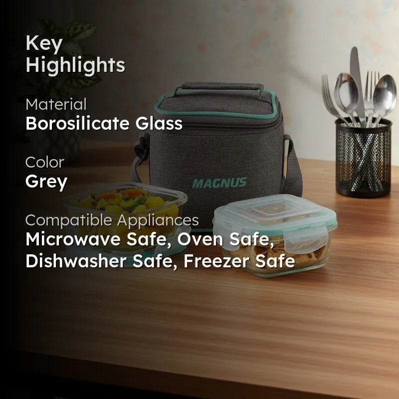 Foodix Handy Lunch Box with Lunch Bag - Three Piece Set media 2