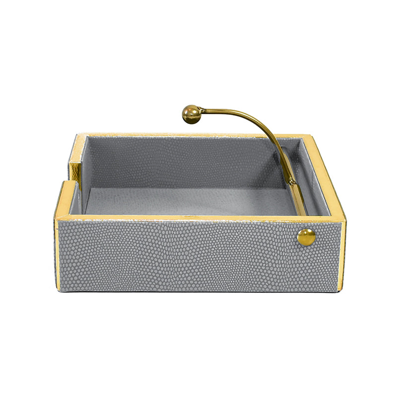 Tisquo Faux Leather Tissue Holder - Grey media 5