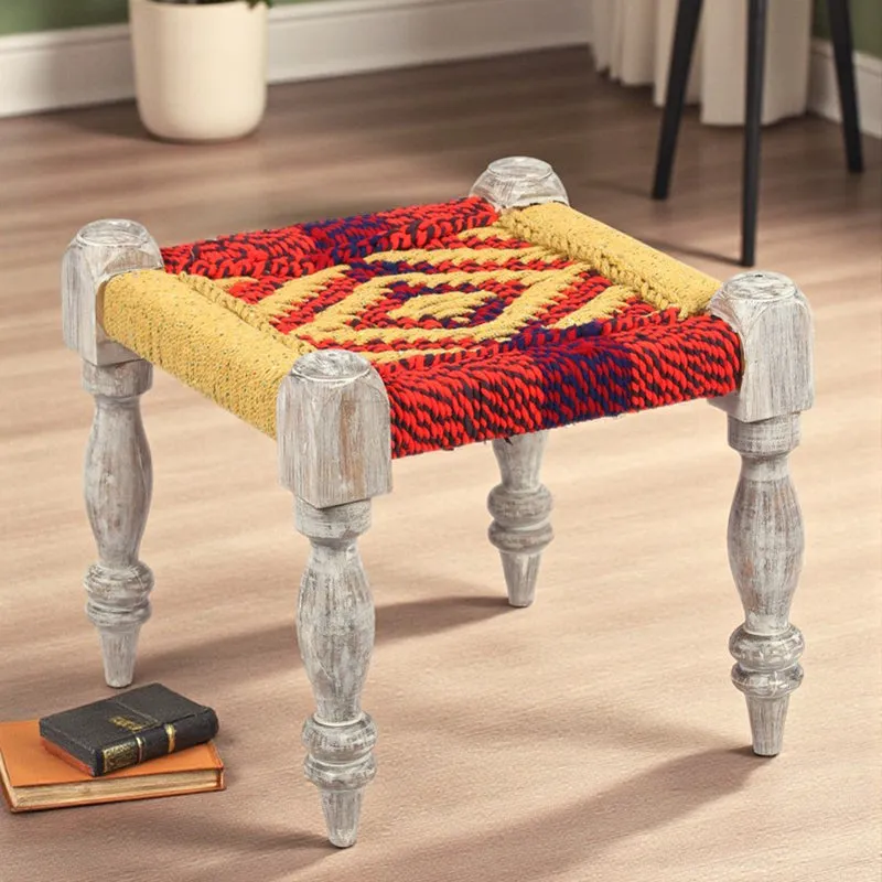 Javex Sheesham Wooden Stools (Multicolor) - Set Of Two media 4