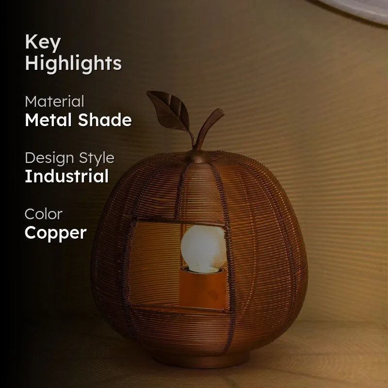 The Apple Light Metal Table Lamp - Copper media 2