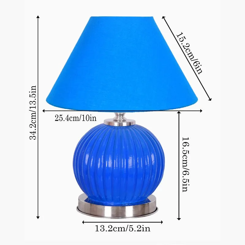Glacera Glow Glass Table Lamp - Blue media 7