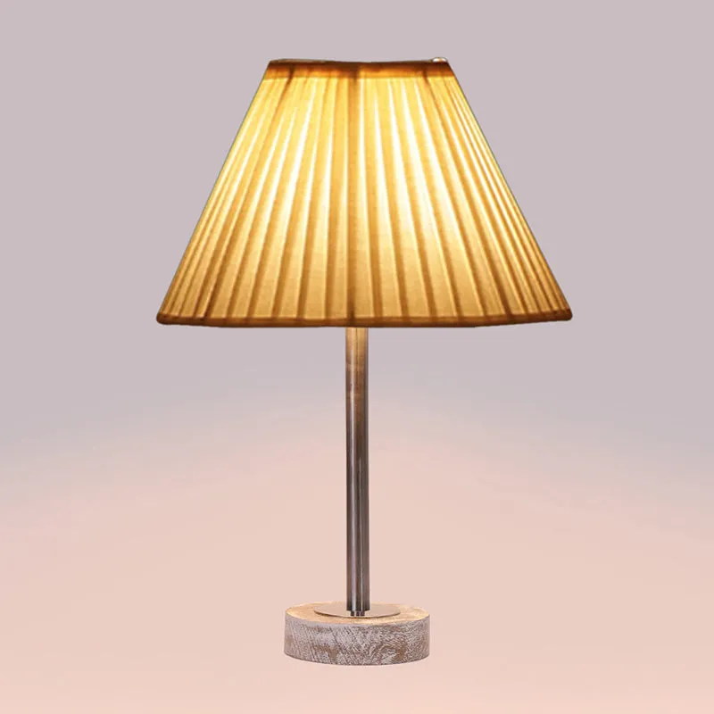 Pleatra Rodin Wooden Table Lamp - White,Silver,White media 5