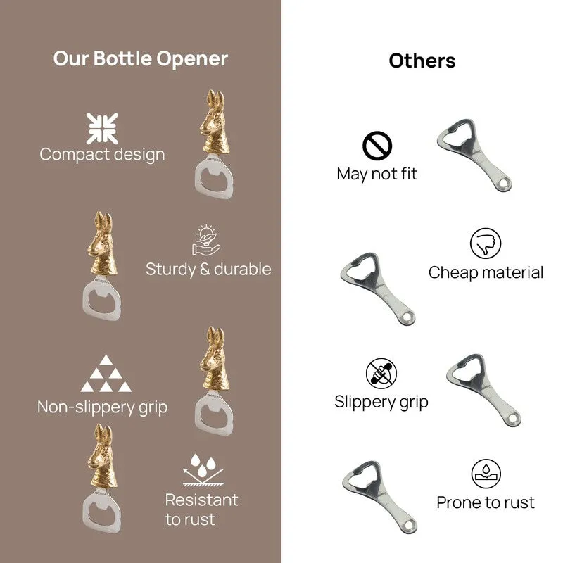 Bunny Pop Stainless Steel Bottle Opener - Gold media 7