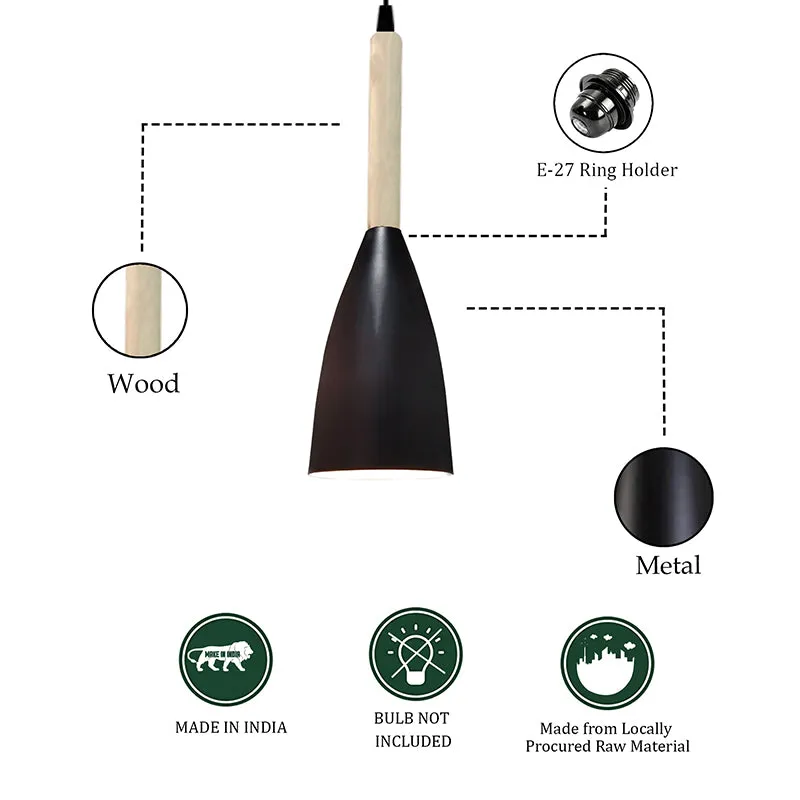 Mistry Metal Cone Ceiling Lamp - Black media 4