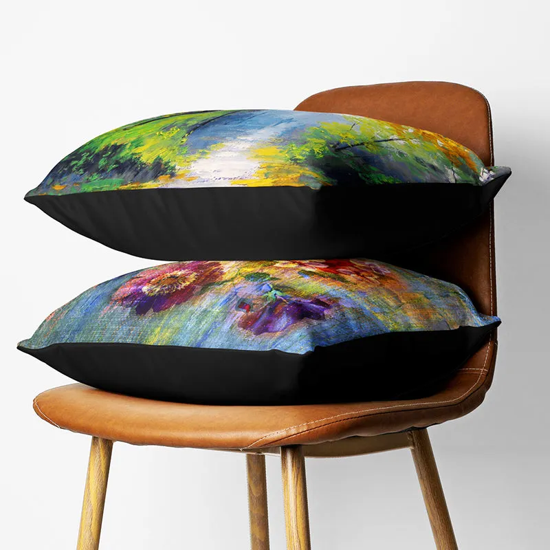 Aspen Flowers Printed Cushion Cover Set - Set Of Two media 3