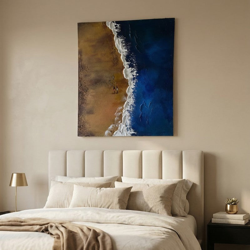 Coastal Drift Handmade Canvas Wall Painting media 3