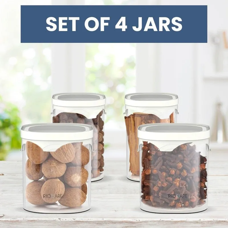 Rioware Snap Seal Borosilicate Glass Jar (1000,450 mL Each) - Set Of Four media 6