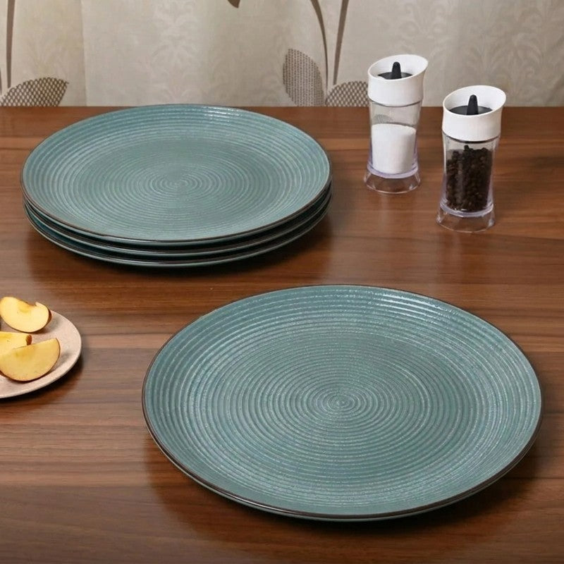 Ceramic Dinner Plates (Sage Green) - Set of Four