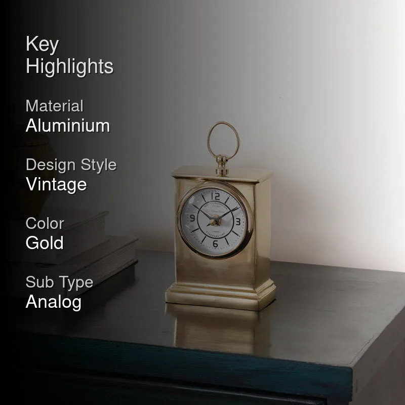 Silaso Table Clock - Gold media 2