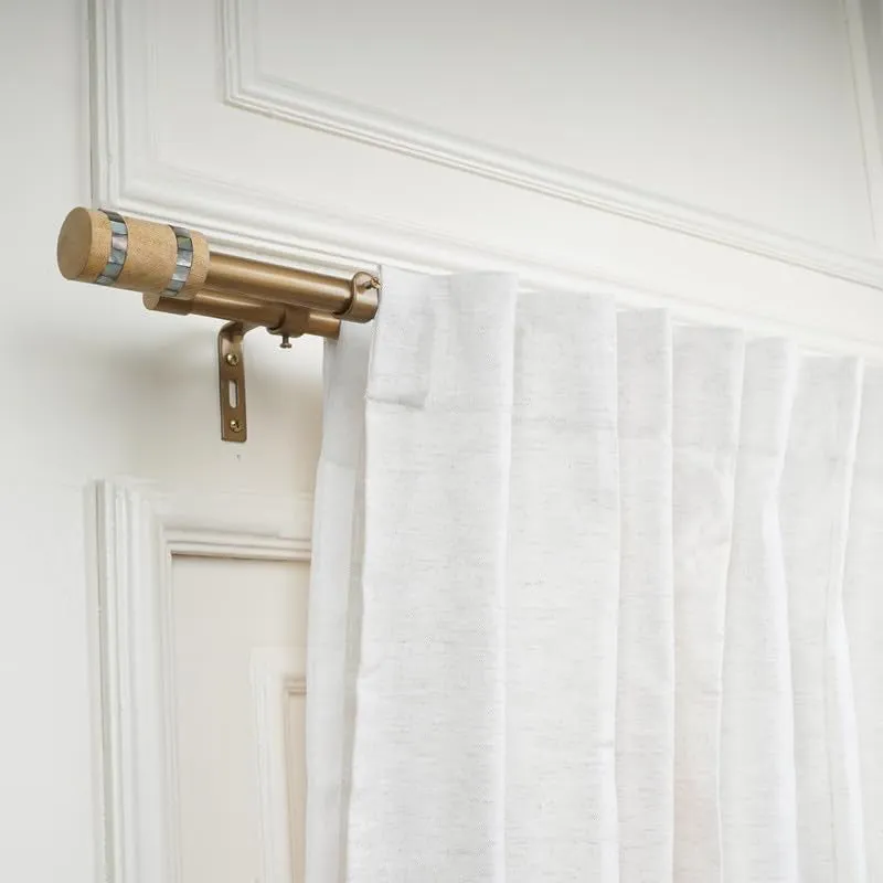 Sylvanora Duo Extendable 1" Double Curtain Rod With Round Finial & Brackets media 3