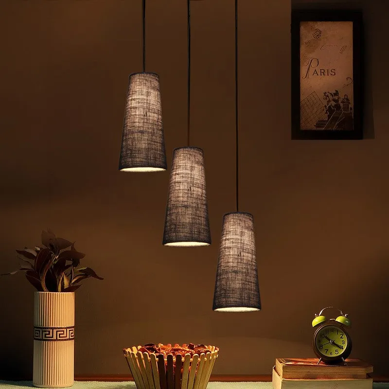 Nordic Neutral Triple Metal Ceiling Lamp - Grey media 1