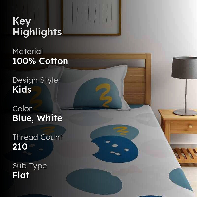 Puzzle Kuzzle Cotton Bedsheet - 210 TC media 2