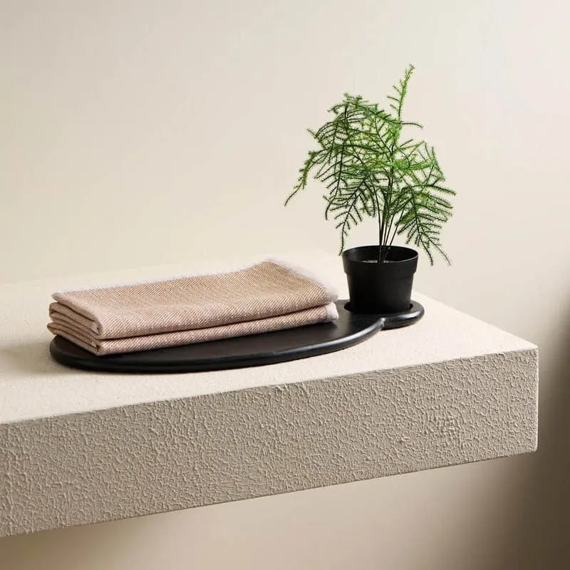 Pure Eartha Bamboo Hand Towel (Tan) - Set Of Two media 1