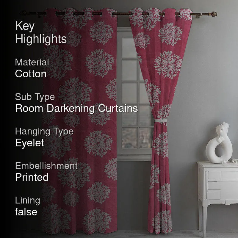 Snow Buds Room Darkening Curtain - Set Of Two media 2