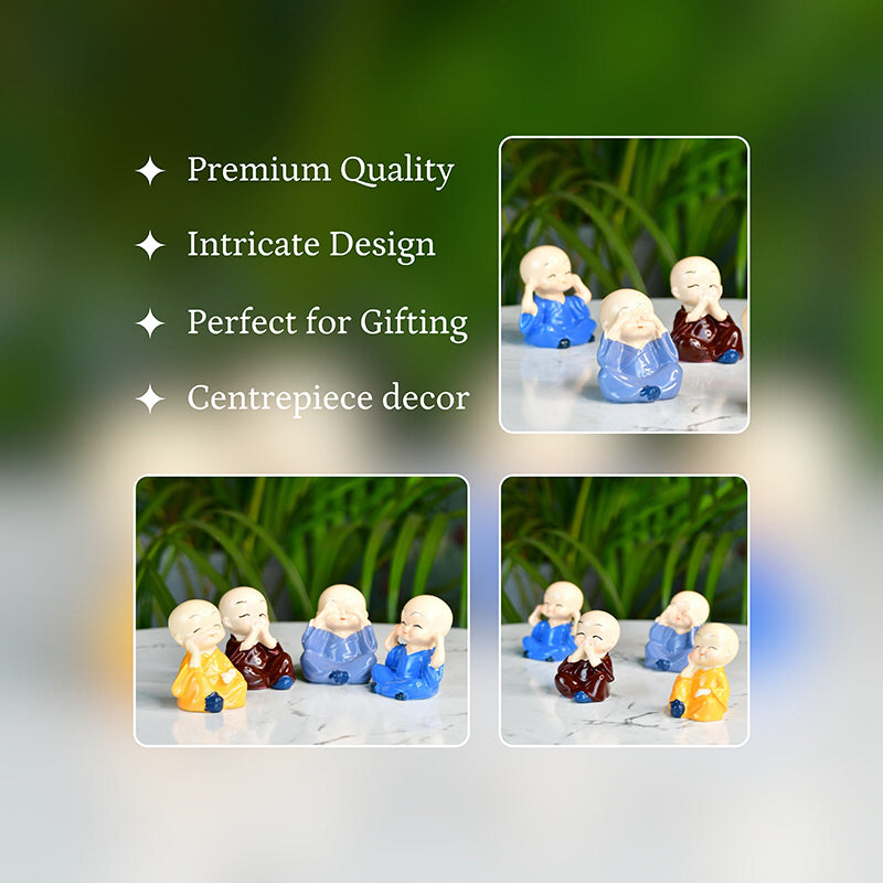 Little Laughing Buddha Showpiece - Multicolor media 4