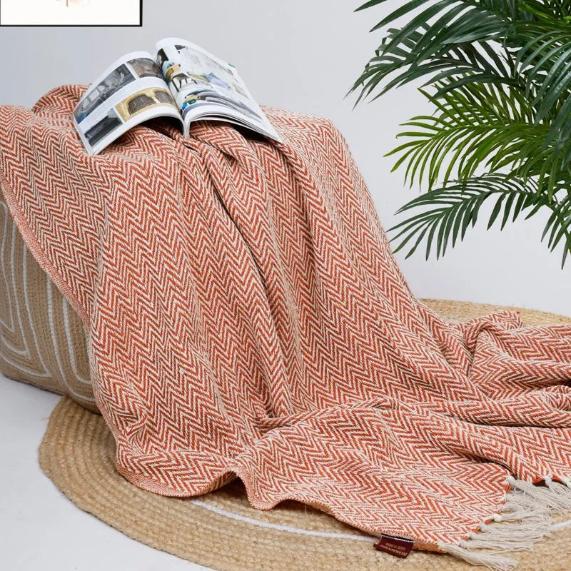 Snowfall Knit Throw - Peach media 5