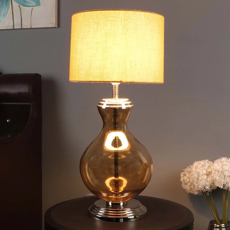 Glassa Glass Table Lamp - Gold,Beige