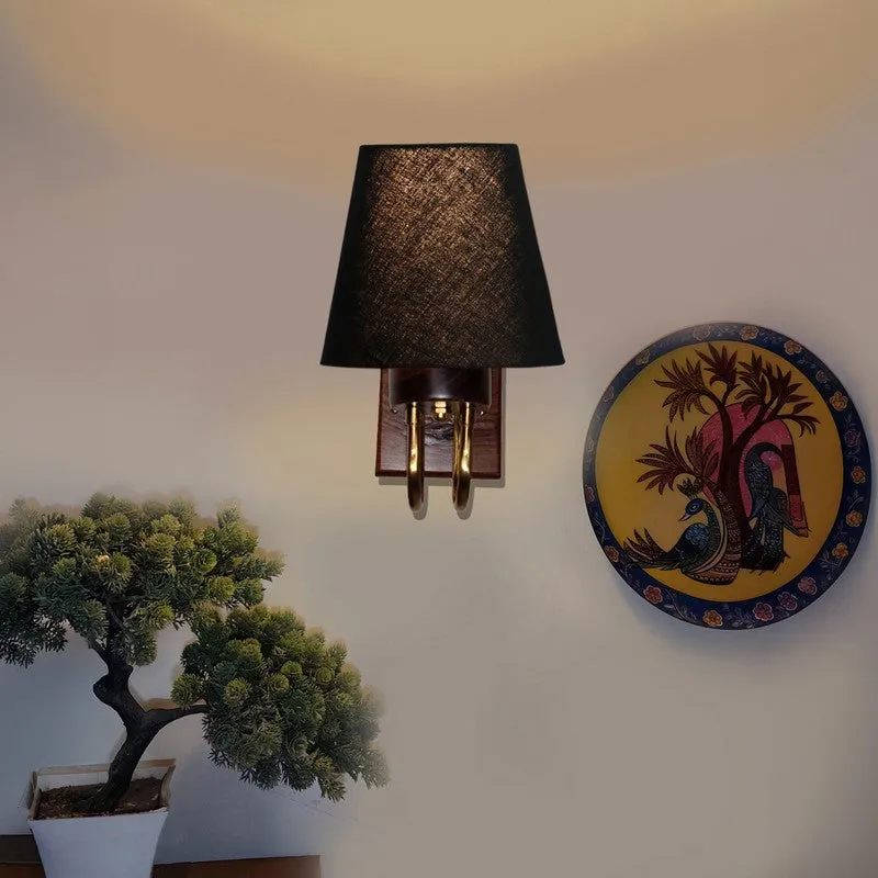 Gilded Arch Decorative Cotton Wall Lamp - Black media 4