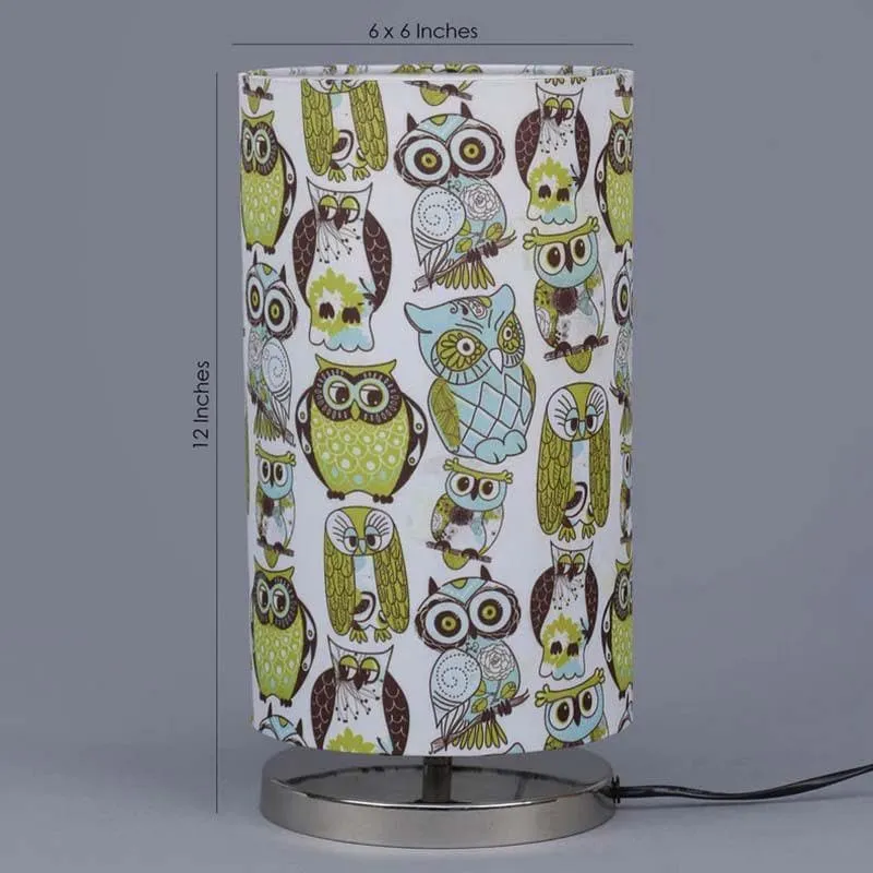 The Wise Owl Fabric Table Lamp - Multicolor media 4