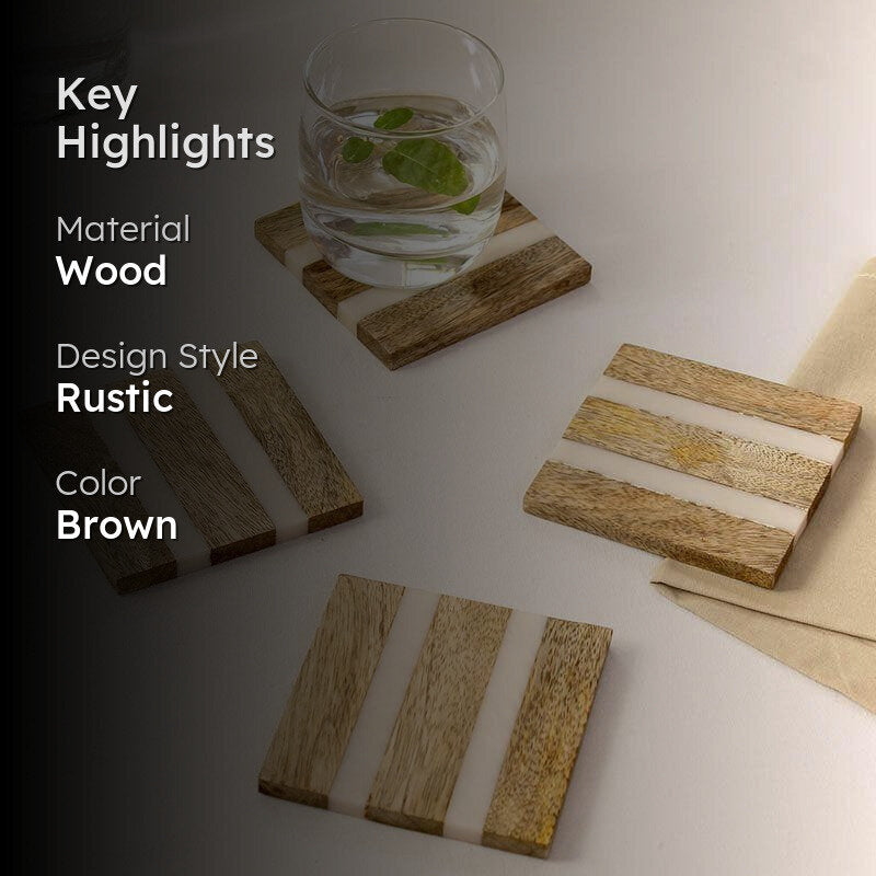 Karren Wooden Coaster - Set Of Four media 2