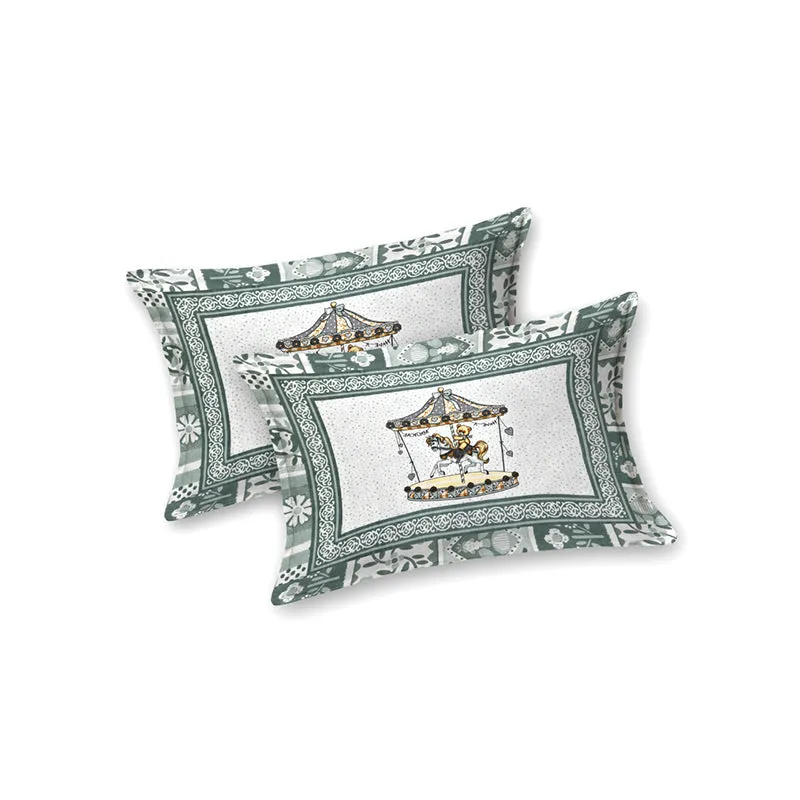 Candy Kingdom Kids Cotton Bedsheet (Green) - 140 TC media 5