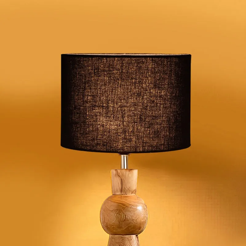 Angler Wooden Table Lamp - Black,Brown media 4
