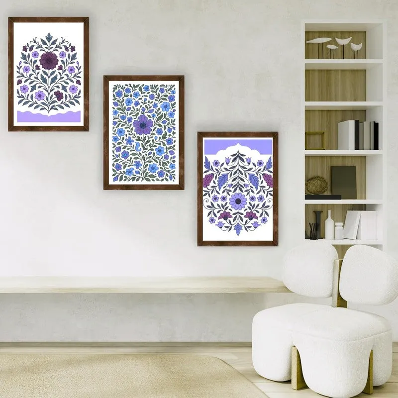 Royal Botanica Paper Wall Painting With Frame - Brown media 4