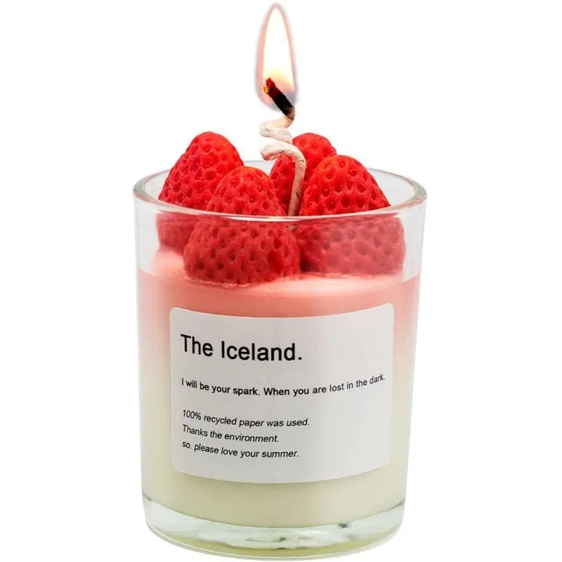 Strawberry Delight Scented Jar Candle media 6