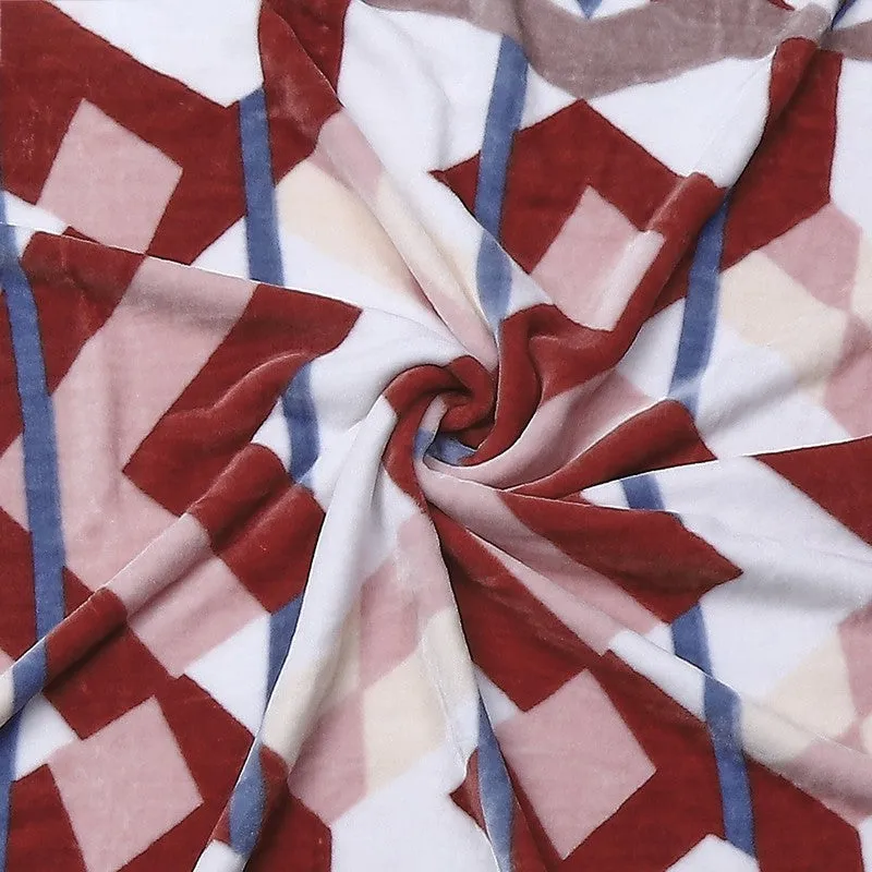 Monte Carlo Starry Haven Blanket (Maroon,White) - 500 GSM media 7