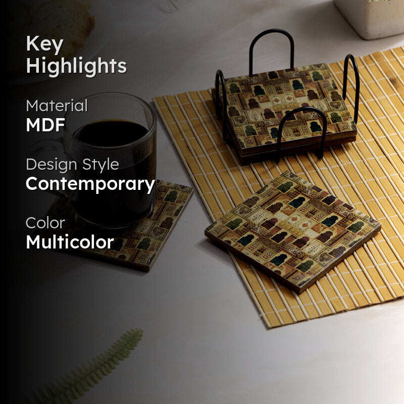 Jharokha Shine Coaster - Five Piece Set image 2
