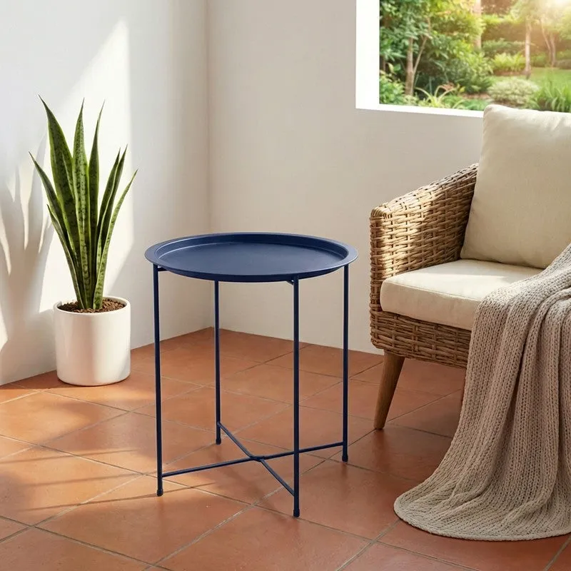 Cedar Metal Side Table - Blue media 1