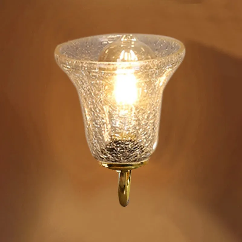 Crystal Flare Golden Base Glass Wall Lamp media 7