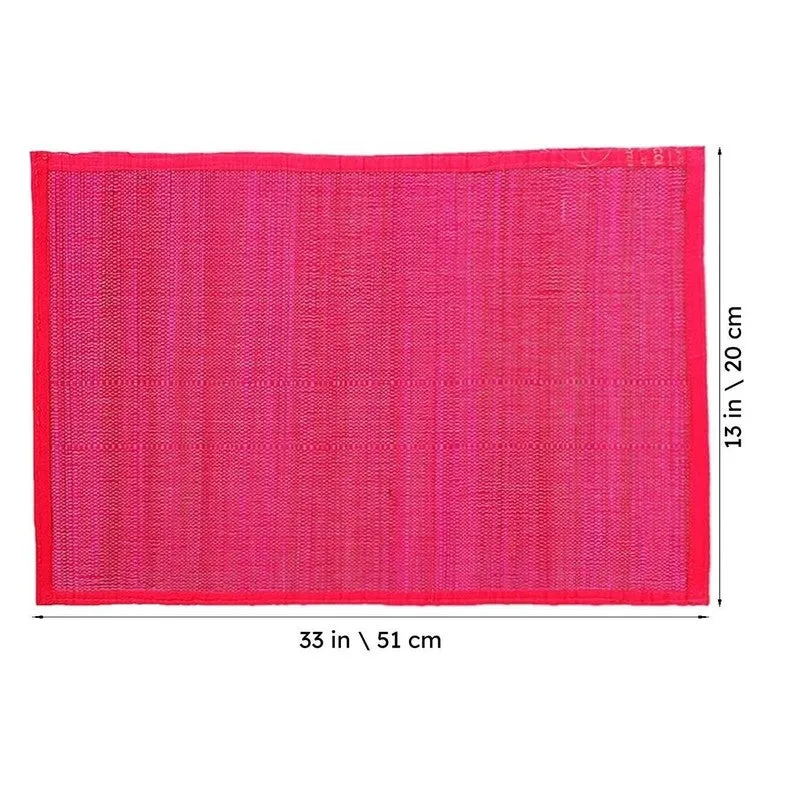 Woodland Nest Bamboo Table Mat (Pink) - Set Of Six media 5