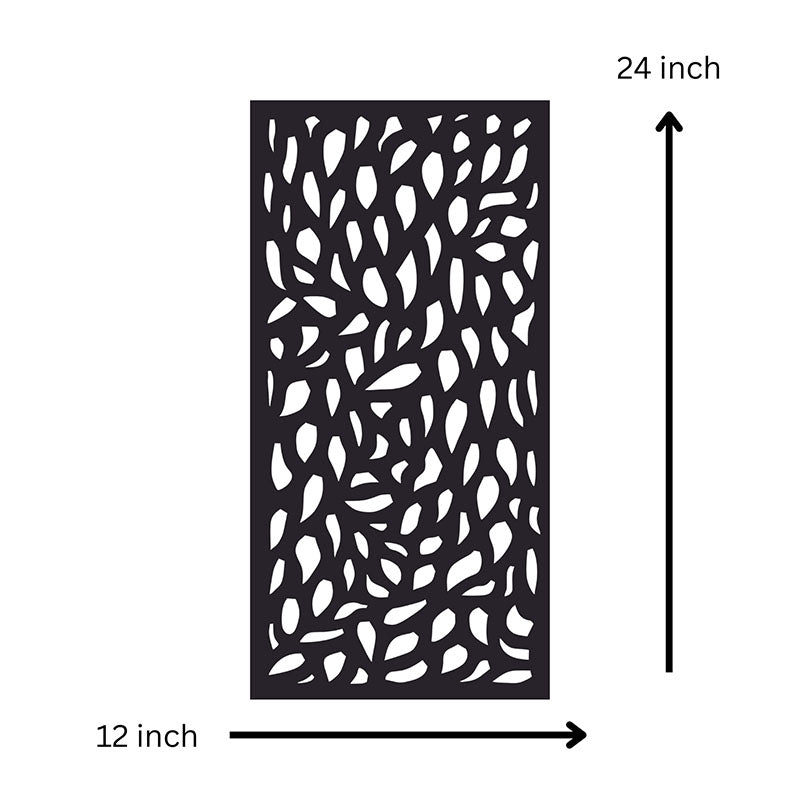 Mixo Black  Leaf Panel Iron Wall Accent media 5