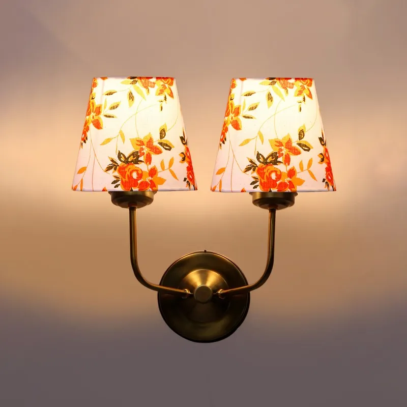 Floranira Fleur Duo Cone Metal Wall Lamp - White,Orange media 6