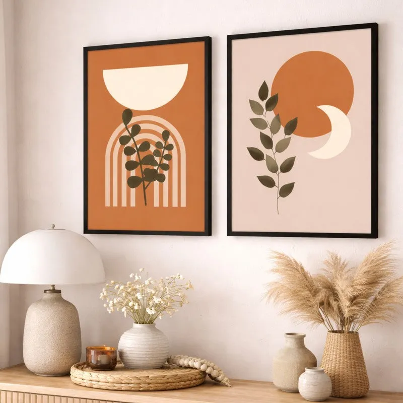TerraSun Paper Wall Painting With MDF Frame - Set Of Two media 3
