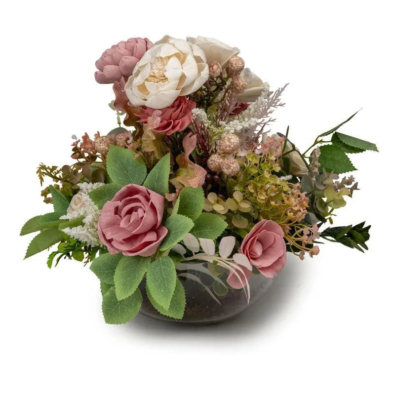 Eldarine Solawood Floral Bunch With Glass Pot media 6