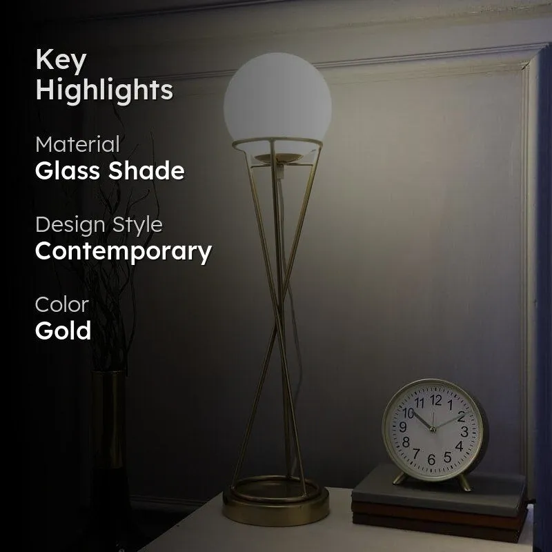 Dovie Glass Table Lamp - Gold media 2