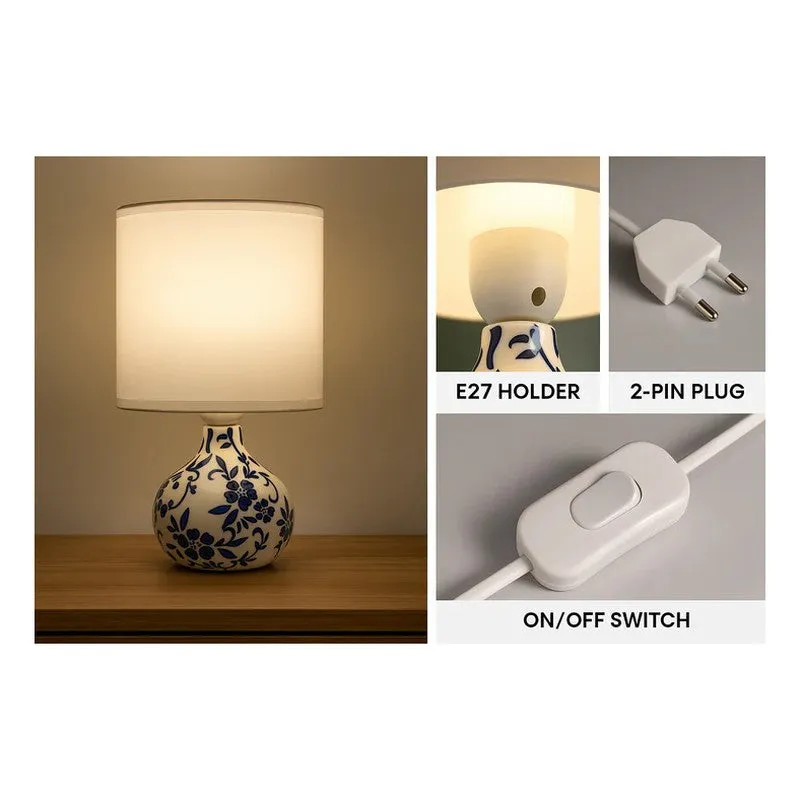 Imperialis Ceramic Table Lamp - White,Blue media 6